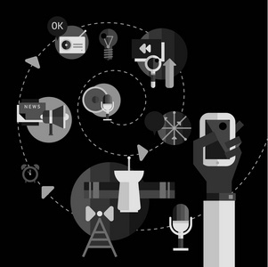 廣播圖標插畫 從設計到商用，攝圖新視界助力網絡媒體視覺升級